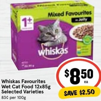Ritchies Whiskas Favourites Wet Cat Food 12x85g offer