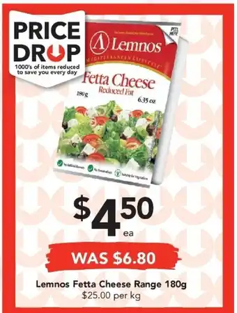 Drakes Lemnos Fetta Cheese Range 180g offer