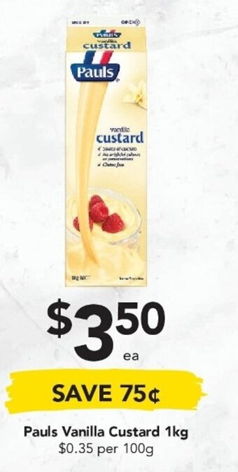 Drakes Pauls Vanilla Custard 1kg offer