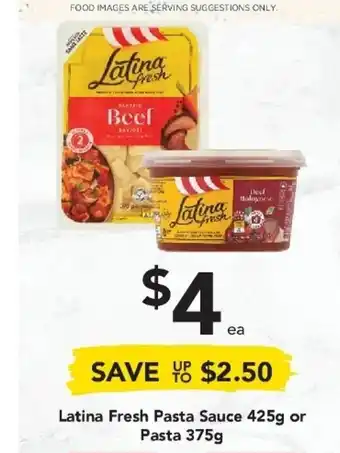 Drakes Latina Fresh Pasta Sauce 425g or Pasta 375g offer