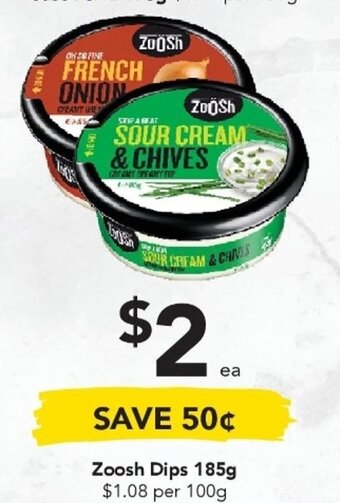 Drakes Zoosh Dips 185g offer