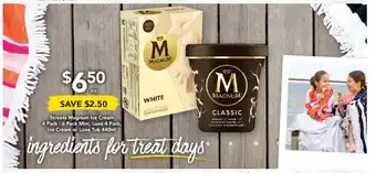 Drakes Streets Magnum Ice Cream 4 Pack - 6 pAck mini, Luxe 4 Pack, Ice Cream or Luxe Tub 440ml offer