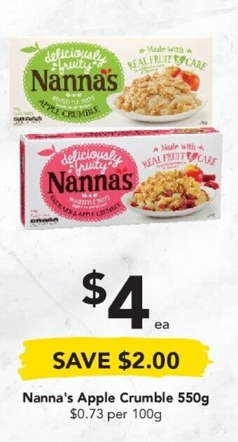 Drakes Nanna's Apple Crumble 550g offer