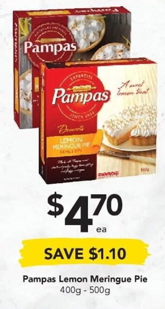 Drakes Pampas Lemon Meringue Pie 400g-500g offer
