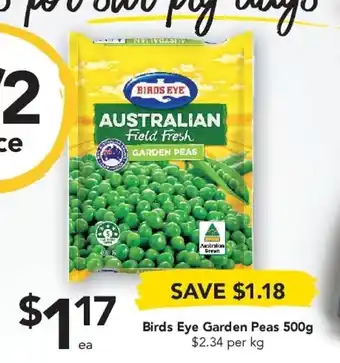Drakes Birds Eye Garden Peas 500g offer