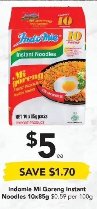 Drakes Indomie Mi Goreng Instant Noodles 10x85g offer