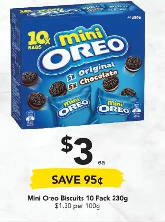 Drakes Mini Oreo Biscuits 10 Pack 230g offer