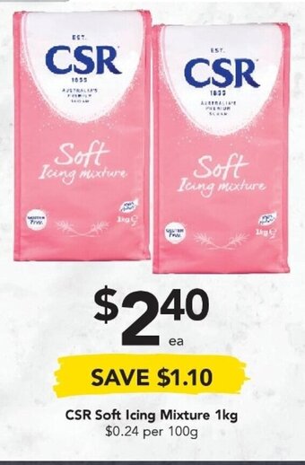 Drakes CSR Soft Icing Mixture 1kg offer