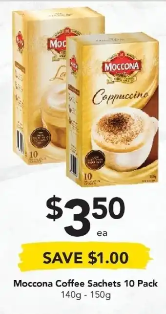 Drakes Moccona Coffee Sachets 10 Pack 140g - 150g offer