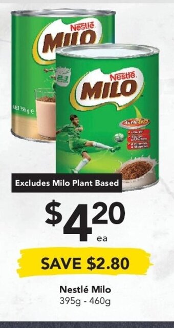 Drakes Nestle Milo 395g-460g offer