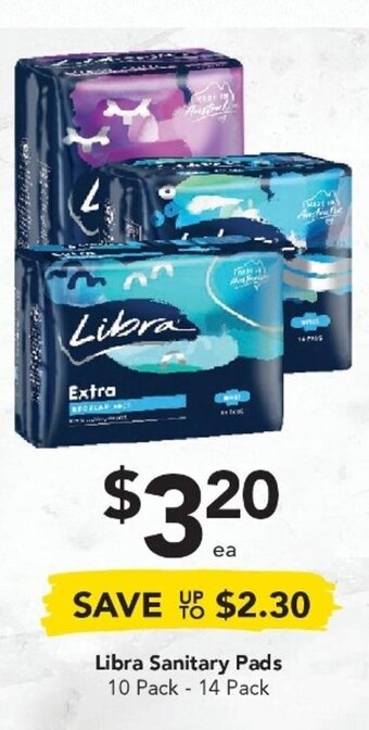 Drakes Libra Sanitary Pads 10 Pack - 14 Pack offer