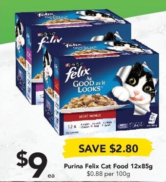Drakes Purina Felix Cat Food 12x85g offer
