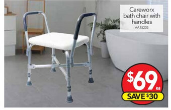 Cheap as Chips Careworx Bath Chair with handles - AA15205 offer