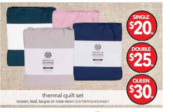 Cheap as Chips Thermal Quilt Set - Queen offer