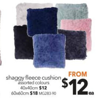 Cheap as Chips Shaggy Fleece Cushion 40x40cm offer