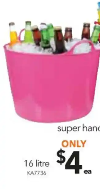 Cheap as Chips Super Handy Flexi Tub 16 Litre - KA7736 offer