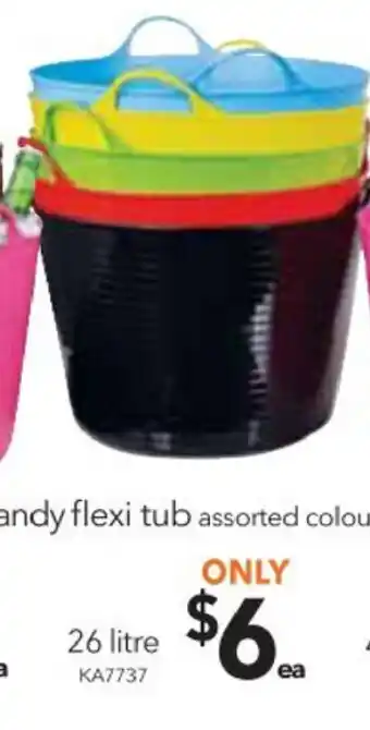 Cheap as Chips Super Handy Flexi Tub 26 Litre - KA7737 offer