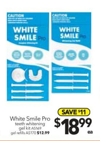 Cheap as Chips White Smile Pro Teeth Whitening Gel Kit - AS169 offer