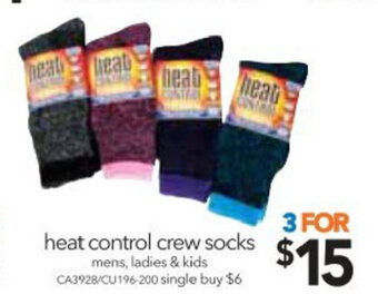 Cheap as Chips Heat Control Crew Socks offer