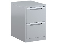 Officeworks Steelco 2 Drawer Filing Cabinet Silver Grey offer
