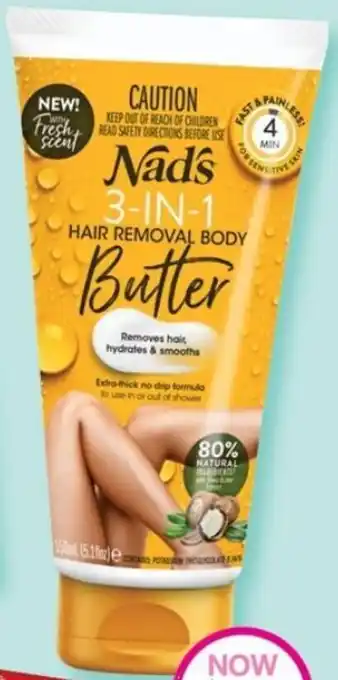 Nad's 3-In-1 Hair Removal Body Butter 150ml
