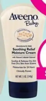 Priceline Aveeno Baby Soothing Relief Moisture Cream 5oz offer