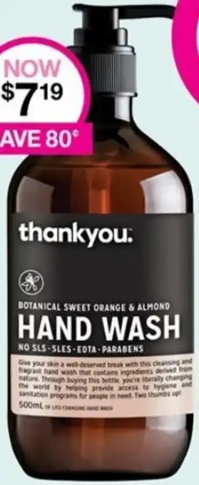 Thankyou Hand Wash 500ml