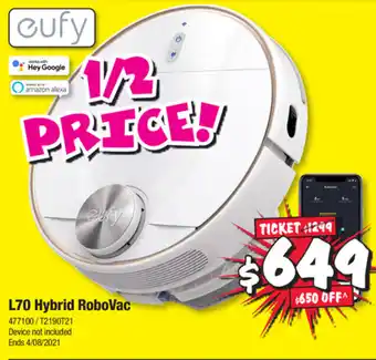 JB Hi-Fi L70 Hybrid RoboVac offer