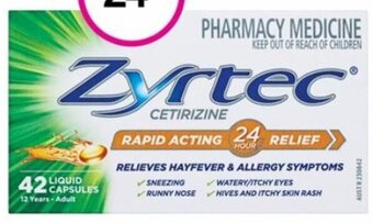 Priceline Zyrtec 42 Liquid Capsules offer
