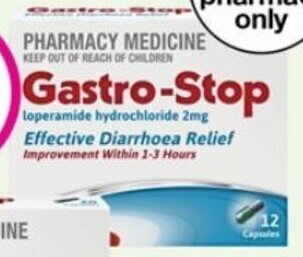 Gastro-Stop Loperamide Hydrochloride 2mg 12 Capsules