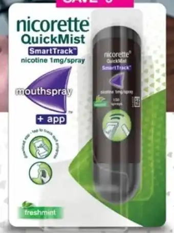 Priceline Nicorette QuickMist Nicotine 1mg/spray offer