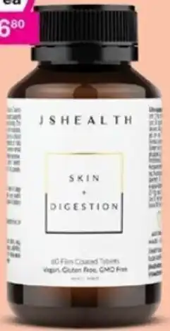 Priceline JSHealth Skin + Digestion 60 Tablets offer