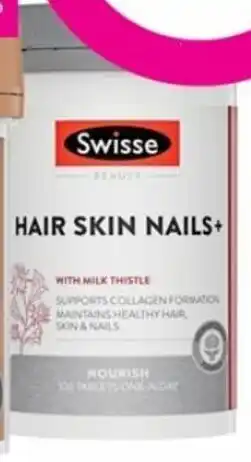 Priceline Swisse Hair Skin Nails+ 100 Tablets offer