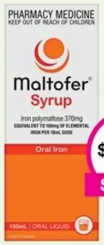 Priceline Priceline Maltofer Syrup Oral Iron 150ml offer