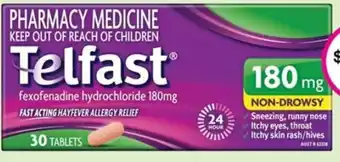 Priceline Telfast 180mg 30 Tablets offer