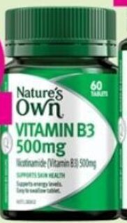 Priceline Nature's Own Vitamin B3 500mg offer