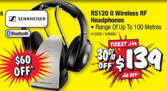 JB Hi-Fi Sennheiser RS120 II Wireless RF Headphones offer