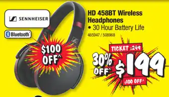 JB Hi-Fi Sennheiser HD 458BT Wireless Headphones offer