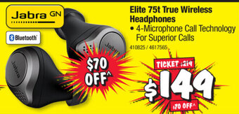 JB Hi-Fi Jabra Elite 75t True Wireless Headphones offer
