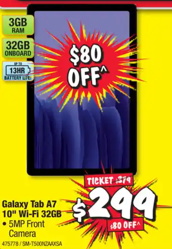 JB Hi-Fi Samsung Galaxy Tab A7 10" Wi-Fi 32GB offer