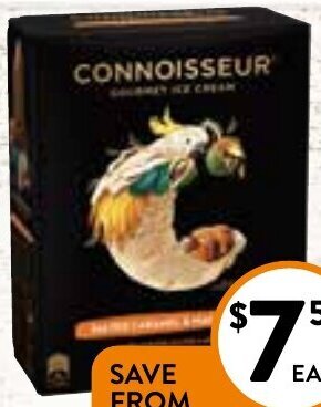 Foodworks Connoisseur Ice Cream 4/6 Pack Selected Varieties offer