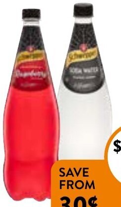 Foodworks Schweppes Soft Drink Mineral Water or Mixers offer