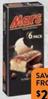 Foodworks Mars or Snickers Ice Cream Bars 6 Pack offer