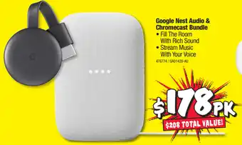 JB Hi-Fi Google Nest Audio & Chromecast Bundle offer