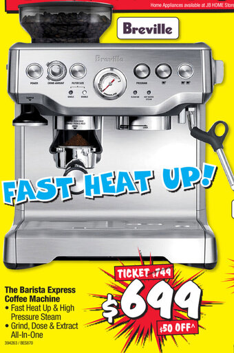 JB Hi-Fi The Barista Express Coffee Machine offer