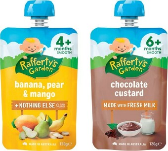 IGA Rafferty's Garden Baby Food 120g Selected Varieties offer