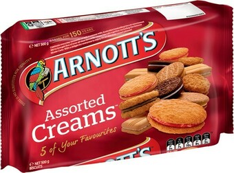 IGA Arnott’s Assorted Creams Biscuits 500g offer