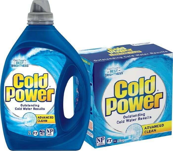 Cold Power Laundry Liquid 1.8u20112 Litre or Powder 1.8u20112kg