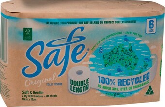 IGA Safe Original Soft & Gentle Toilet Tissue 6 Pack offer