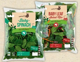 IGA Community Co Baby Spinach 280g or Salad Mix 300g offer